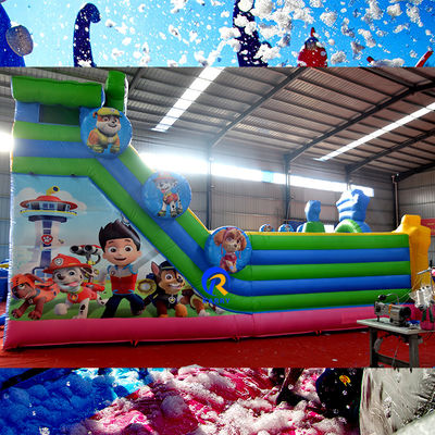 Volwassenenfeestjes Grote PVC-pootpatrouille opblaasbare springkasteel glijbaan met obstakel
