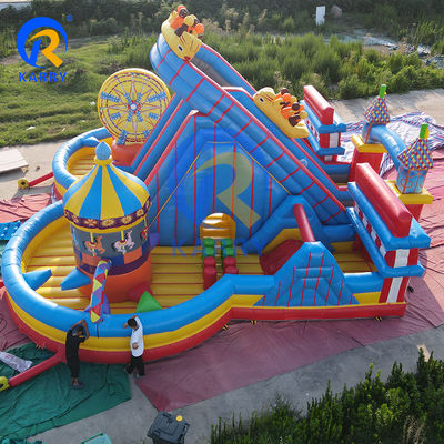 CE-gecertificeerde populaire opblaasbare waterpark obstakelbaan glijbaan voor kinderen en volwassenen