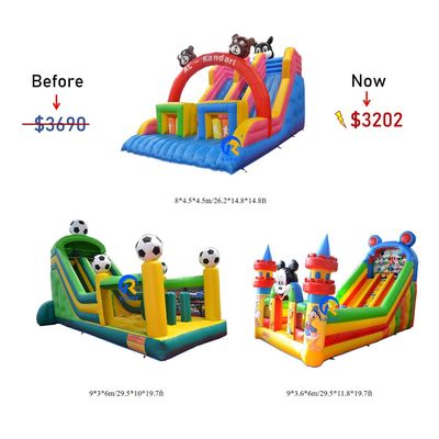 Opblaasbare glijbanen Combo Bounce House voor kinderen Indoor Outdoor Entertainment Party Huur