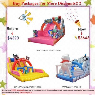 Opblaasbare glijbanen Combo Bounce House voor kinderen Indoor Outdoor Entertainment Party Huur