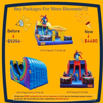 Opblaasbare glijbanen Combo Bounce House voor kinderen Indoor Outdoor Entertainment Party Huur