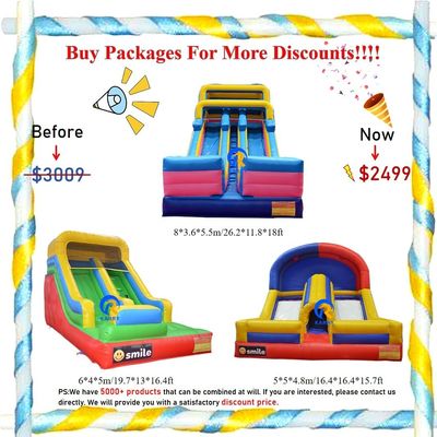 Opblaasbare glijbanen Combo Bounce House voor kinderen Indoor Outdoor Entertainment Party Huur