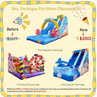 Opblaasbare glijbanen Combo Bounce House voor kinderen Indoor Outdoor Entertainment Party Huur