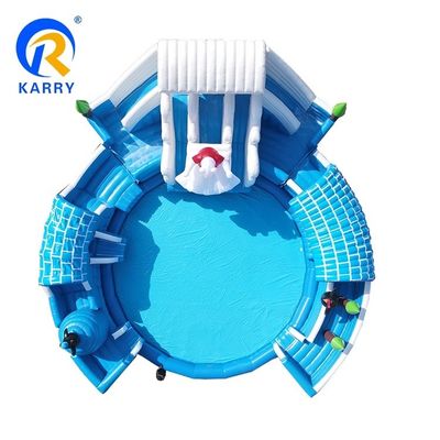 Blower inbegrepen IJsbeer thema opblaasbaar waterpark 15x15m Ideaal voor zomerse activiteiten