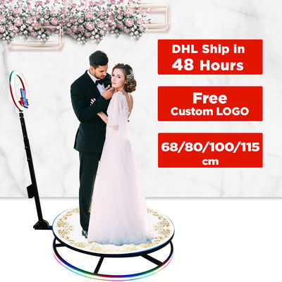 Gro Compatibele apparaten 115cm 360 foto booth machine met koffer en noodbesturing