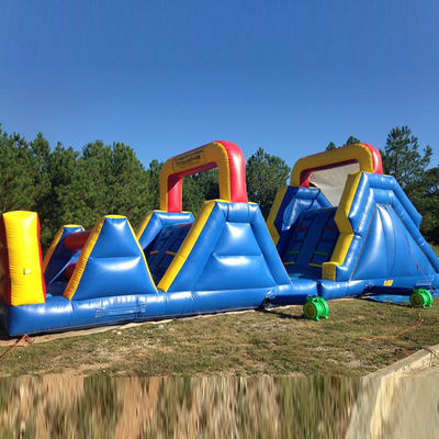 Kenmerken PORTABLE Commerciële opblaasbare hindernisbaan met Rock Climbing Wall Combo