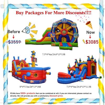 Partijverhuur Kleuter opblaasbare trampoline springkasteel met glijbaan en accessoires