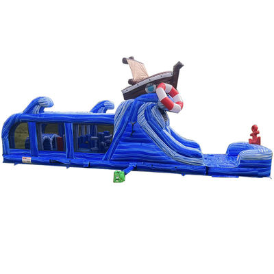 Gepersonaliseerd logo Acceptabel kleine boot opblaasbare obstakelbaan Bouncy Castle voor de lol