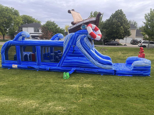 Gepersonaliseerd logo Acceptabel kleine boot opblaasbare obstakelbaan Bouncy Castle voor de lol