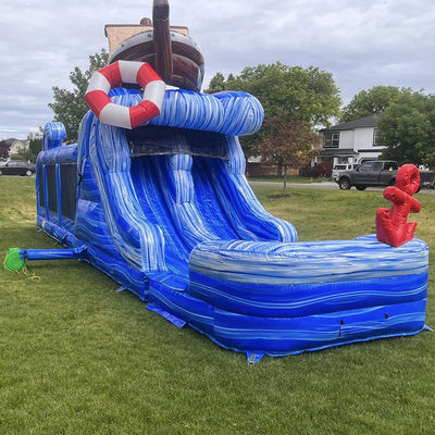 Gepersonaliseerd logo Acceptabel kleine boot opblaasbare obstakelbaan Bouncy Castle voor de lol