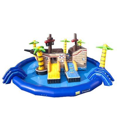 Aanpasbaar opblaasbaar waterpark Water Mobile Land Park met maximale capaciteit 100-500kg