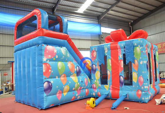 Draagbare opblaasbare combo kasteelslide voor kinderen binnen- en buitenvermaak