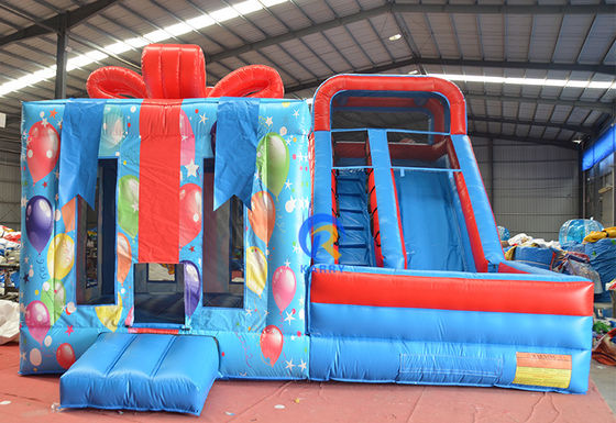 Draagbare opblaasbare combo kasteelslide voor kinderen binnen- en buitenvermaak