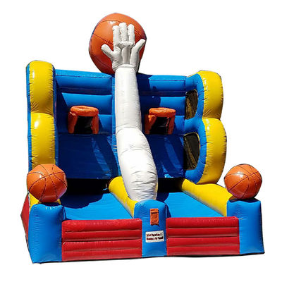 Unisex opblaasbare basketbal carnaval schiet spel voor twee spelers twee manden