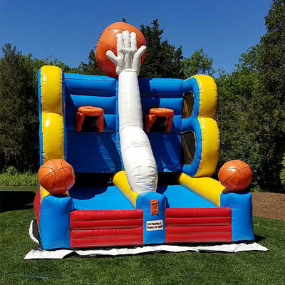Unisex opblaasbare basketbal carnaval schiet spel voor twee spelers twee manden