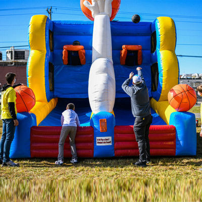Unisex opblaasbare basketbal carnaval schiet spel voor twee spelers twee manden