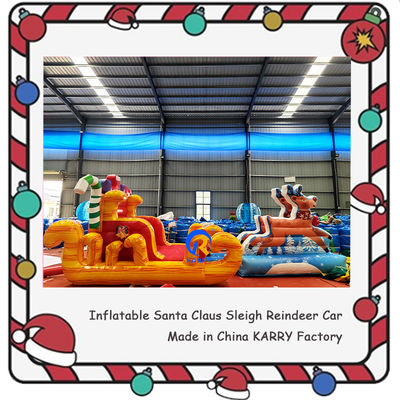 Unisex Bouncy Castle PORTABLE Kerst opblaasbare slee voor kinderen