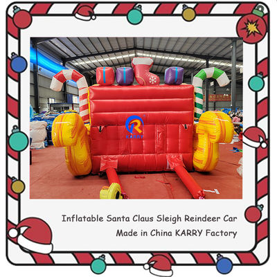 Unisex Bouncy Castle PORTABLE Kerst opblaasbare slee voor kinderen