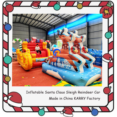Unisex Bouncy Castle PORTABLE Kerst opblaasbare slee voor kinderen