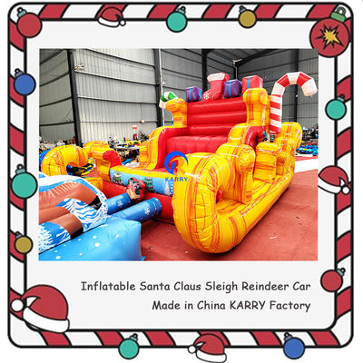 Unisex Bouncy Castle PORTABLE Kerst opblaasbare slee voor kinderen