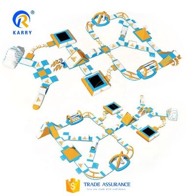 Gepersonaliseerd logo Aquapark-apparatuur Opblaasbaar drijvend waterpark met CE-certificaat