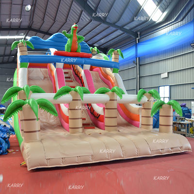 Gepersonaliseerd logo Grote opblaasbare waterslide voor volwassenen in buitengroepsactiviteiten