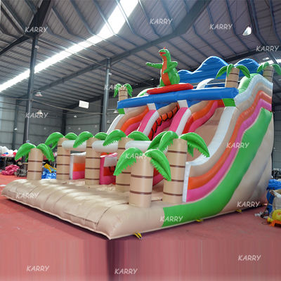 Gepersonaliseerd logo Grote opblaasbare waterslide voor volwassenen in buitengroepsactiviteiten