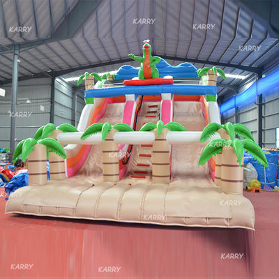 Gepersonaliseerd logo Grote opblaasbare waterslide voor volwassenen in buitengroepsactiviteiten