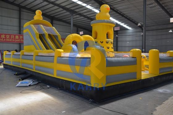 Teamevenementen opblaasbare hindernisbaan met CE EN14960-certificering en draagbaar ontwerp