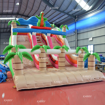Gepersonaliseerd logo Grote opblaasbare waterslide voor volwassenen in buitengroepsactiviteiten
