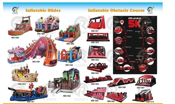 Teamevenementen opblaasbare hindernisbaan met CE EN14960-certificering en draagbaar ontwerp