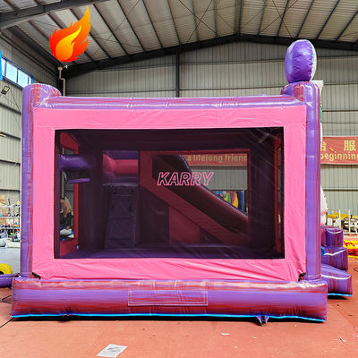 Gepersonaliseerde kleuren eenhoorn opblaasbare kastelen combo voor feesten en evenementen