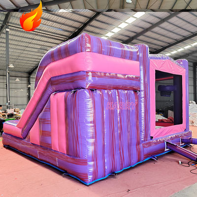 Gepersonaliseerde kleuren eenhoorn opblaasbare kastelen combo voor feesten en evenementen