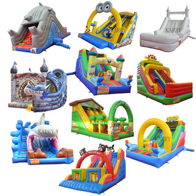 Gepersonaliseerd logo PVC waterpark opblaasbare spel glijbaan N glijbaan voor grote kinderen eindeloos plezier