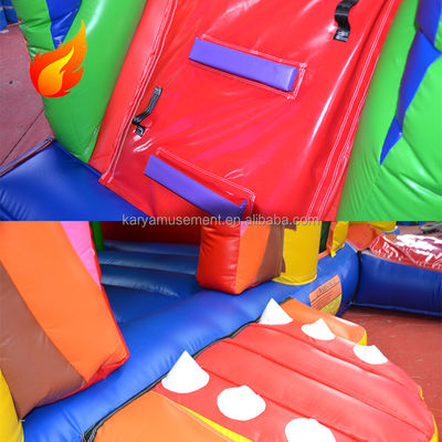 Persoonlijke grootte en kleur Bouncy Castle met glij Hot Jungle Lion opblaasbaar kasteel