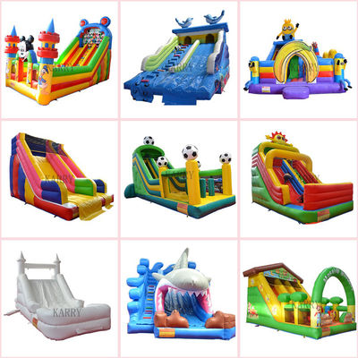 Gepersonaliseerd logo PVC waterpark opblaasbare spel glijbaan N glijbaan voor grote kinderen eindeloos plezier