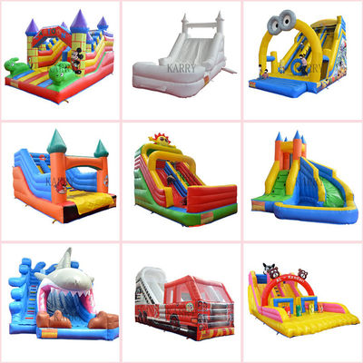 Gepersonaliseerd logo PVC waterpark opblaasbare spel glijbaan N glijbaan voor grote kinderen eindeloos plezier