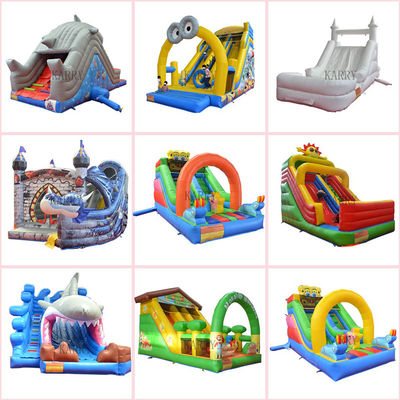 Gepersonaliseerd logo PVC waterpark opblaasbare spel glijbaan N glijbaan voor grote kinderen eindeloos plezier