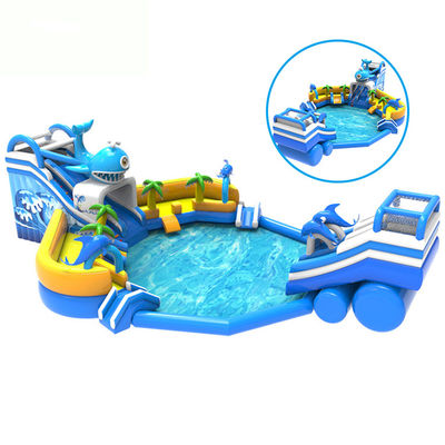 Overgrote zwembad opblaasbaar Combo Ronde zwembad Waterpark voor kinderen Vermaak