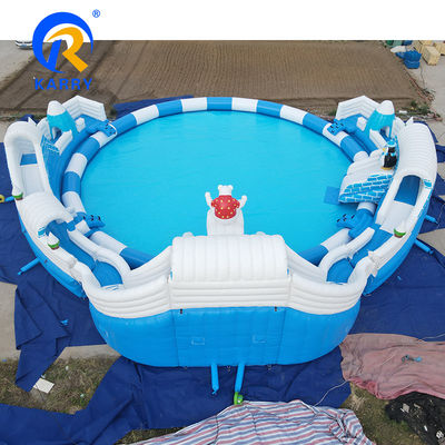 Overgrote zwembad opblaasbaar Combo Ronde zwembad Waterpark voor kinderen Vermaak