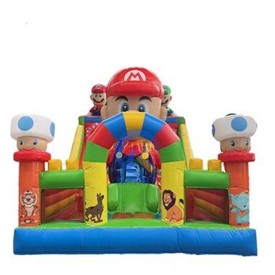 Grote Super Mario opblaasbare glijbaan obstakelbaan voor kinderen en volwassenen Games inbegrepen