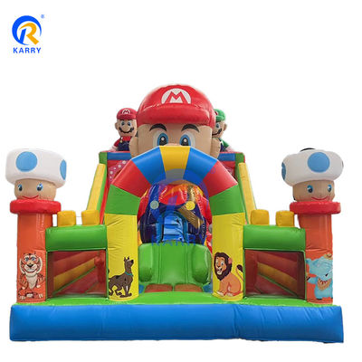Grote Super Mario opblaasbare glijbaan obstakelbaan voor kinderen en volwassenen Games inbegrepen