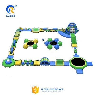 Vermaak opblaasbaar waterpark met blazer en reparatie kit Maximum capaciteit 100-500kg
