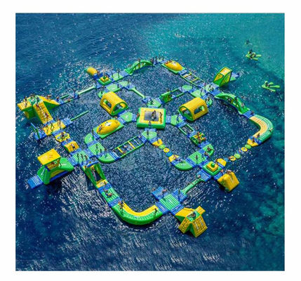 Vermaak opblaasbaar waterpark met blazer en reparatie kit Maximum capaciteit 100-500kg