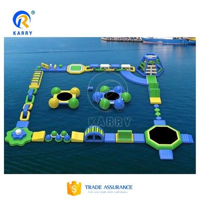 Vermaak opblaasbaar waterpark met blazer en reparatie kit Maximum capaciteit 100-500kg