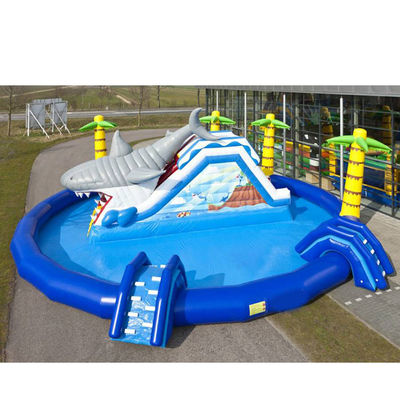 Opblaasbare glijbanen voor waterparken voor kinderfeesten Duurzame combinatie glijbaan en zwembad