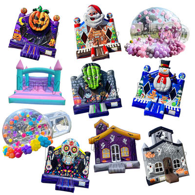 14 jaar op Kerstmis 13x13ft Kinderen opblaasbaar Bounce House Wit opblaasbaar Bubble House