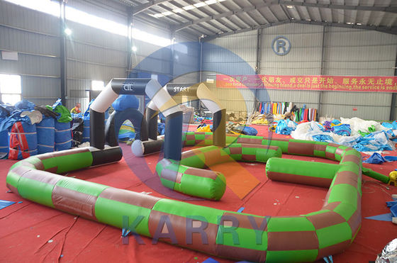 Amusement Digitaal drukken PVC opblaasbare bumper autobaan voor binnen- of buiten plezier