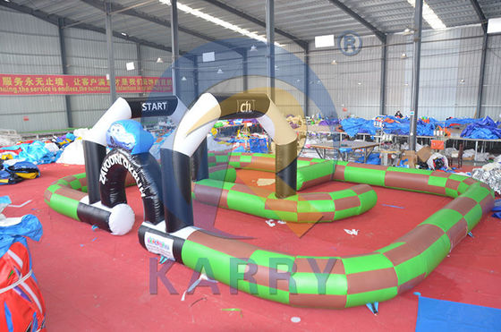 Amusement Digitaal drukken PVC opblaasbare bumper autobaan voor binnen- of buiten plezier