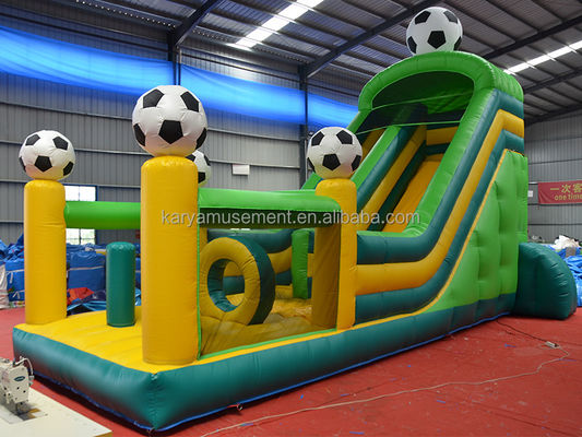 29ft PVC opblaasbare grote glijbaan met voetbalthema en CE/EN71/EN14960-certificaat
